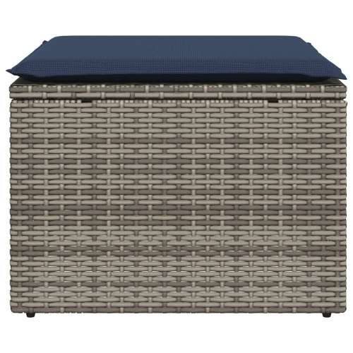 vrtna klupa s jastučićem siva 55x55x37 cm poli ratan - Siva 1 s vrećom Cijena