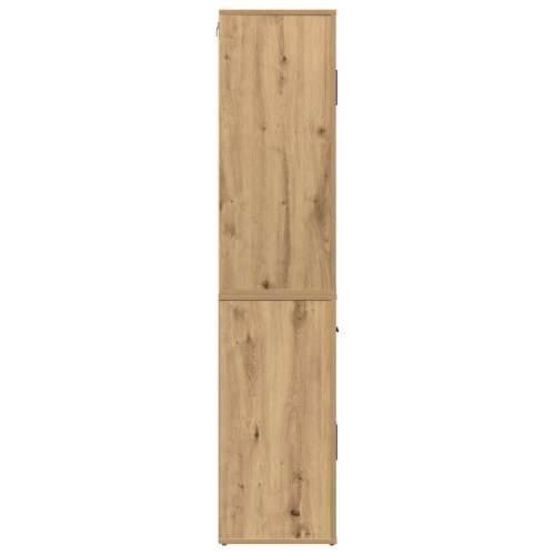 Visoka komoda od umjetnog hrasta 80x33x150 cm Inženjersko drvo Cijena