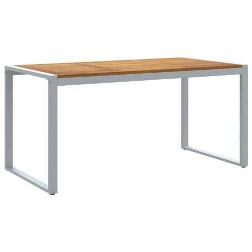 Vanjski stol za blagovanje Siva 160x80x75 cm Čelik i masivno drvo bagrema Cijena