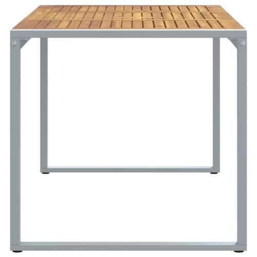 Vanjski stol za blagovanje Siva 160x80x75 cm Čelik i masivno drvo bagrema Cijena
