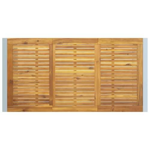 Vanjski stol za blagovanje Siva 160x80x75 cm Čelik i masivno drvo bagrema Cijena