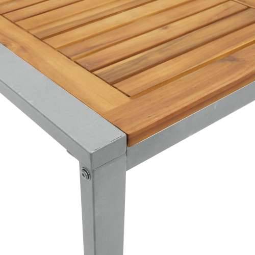 Vanjski stol za blagovanje Siva 160x80x75 cm Čelik i masivno drvo bagrema Cijena