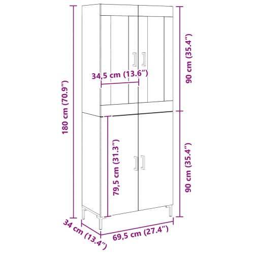 Sideboard s Wall Cabinetom od Starog Drva Cijena