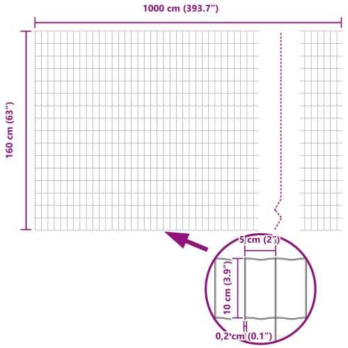 Euro Ograda Zelena 1.6x10 m Čelik Cijena