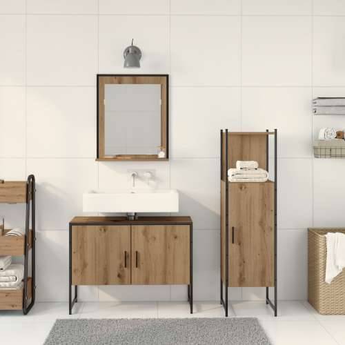 Set namještaja za kupaonicu od 3 dijela Artisan Oak inženjersko drvo Cijena