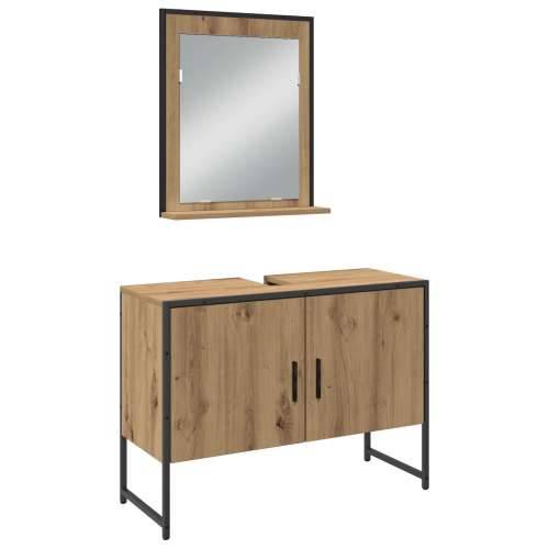 Set namještaja za kupaonicu od 3 dijela Artisan Oak inženjersko drvo Cijena