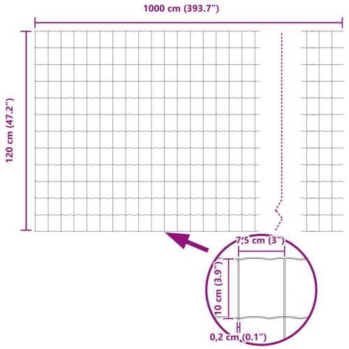 Euro Ograda Siva 1.2x10 m Čelik Cijena