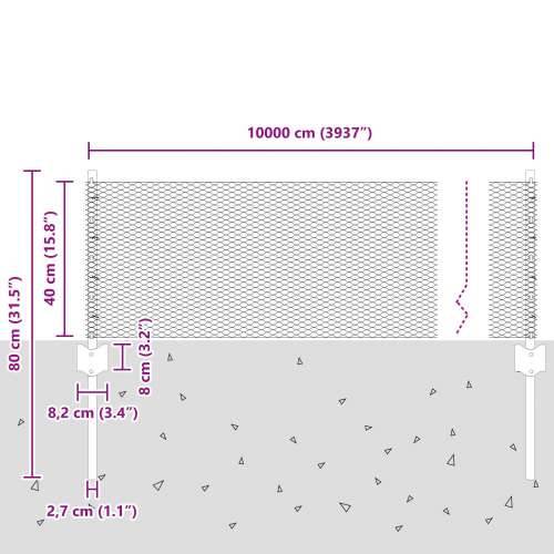 Kolci za ograde 11 kom U-kanal 40 cm Pocinčani čelik, Šesterokutna ograda 0.4x100 m Pocinčani čelik Cijena