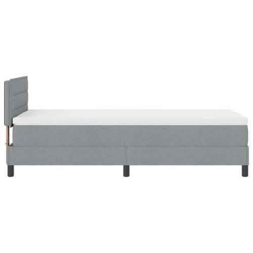 Krevet s kutijom i madracem svjetlosive boje 80x200 cm, tkanina Cijena