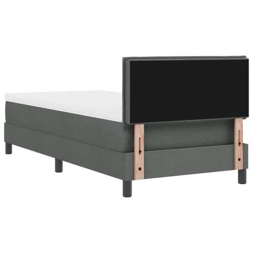 Krevet s box springom s madracem Tamnosivi 80x200 cm Tkanina Cijena