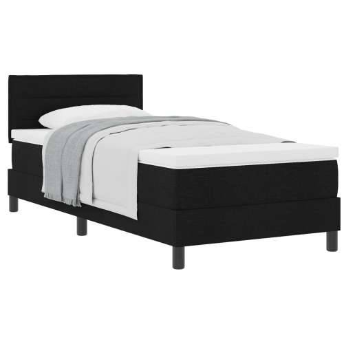 Box Spring Krevet s Madracem Crni 90x190 cm Tekstil Cijena