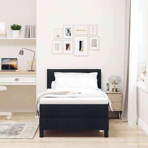 Box Spring Krevet s Madracem Crni 90x190 cm Tekstil Cijena