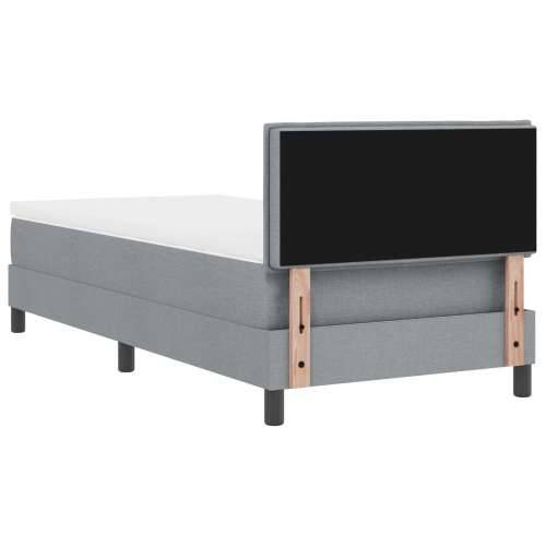 Krevet s podnicom s madracem svjetlosiva 90x200 cm tkanina Cijena