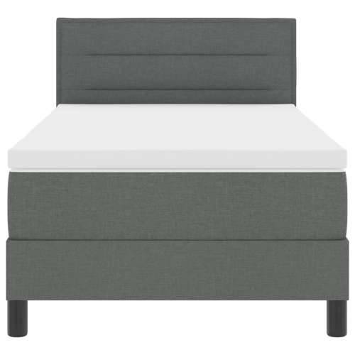 Box Spring Krevet s Madracem Tamno Sivi 90x200 cm Tkanina Cijena