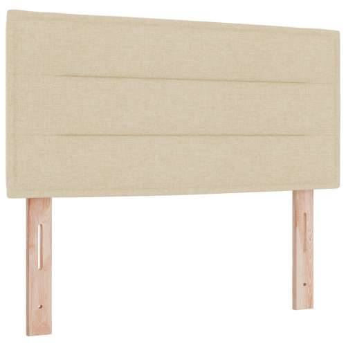 Krevet s kutijom opruge s madracem krem 100x200 cm tkanina Cijena
