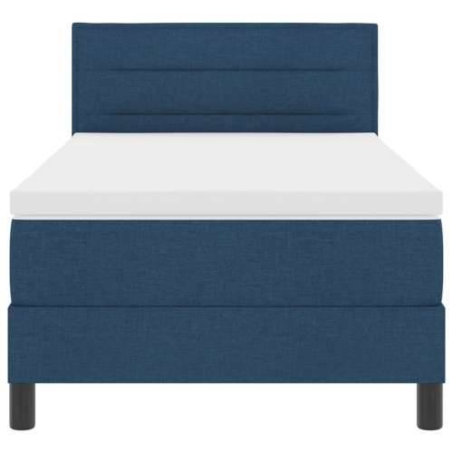 Box Spring krevet s dušekom Tamnoplavi 100x200 cm Tkanina Cijena