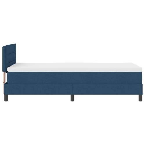 Box Spring krevet s dušekom Tamnoplavi 100x200 cm Tkanina Cijena