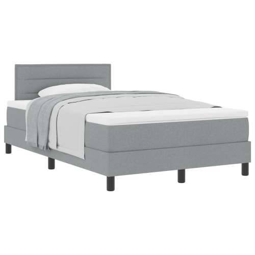 Box Spring Krevet s Madracem Svjetlosiva 120x190 cm Tkanina Cijena