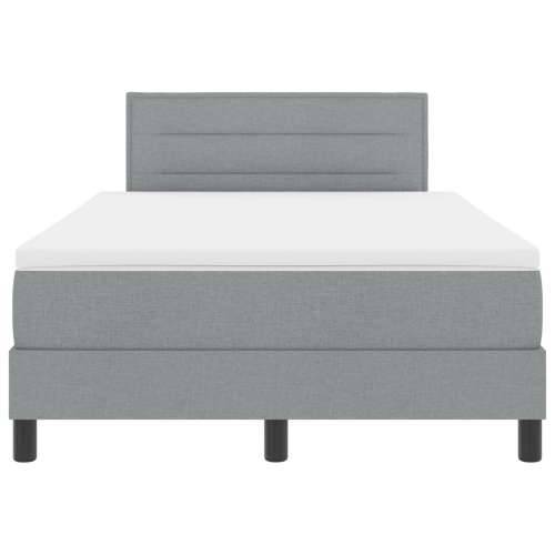 Box Spring Krevet s Madracem Svjetlosiva 120x190 cm Tkanina Cijena
