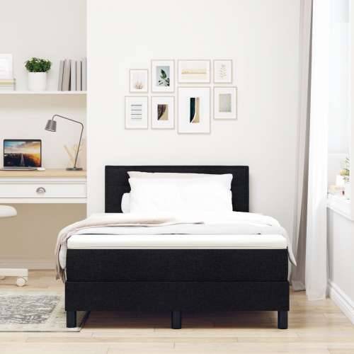 Box Spring krevet s madracem Crni 120x190 cm Tkanina Cijena