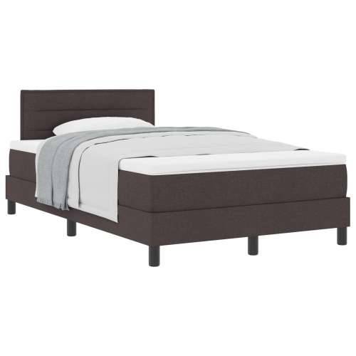 Box Spring Krevet s madracem Tamnosmeđi 120x190 cm Tkanina Cijena