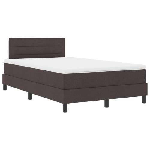 Box Spring Krevet s madracem Tamnosmeđi 120x190 cm Tkanina Cijena