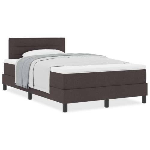 Box Spring Krevet s madracem Tamnosmeđi 120x190 cm Tkanina Cijena