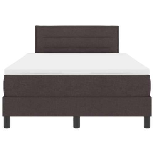 Box Spring Krevet s madracem Tamnosmeđi 120x190 cm Tkanina Cijena