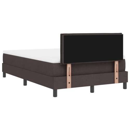 Box Spring Krevet s madracem Tamnosmeđi 120x190 cm Tkanina Cijena