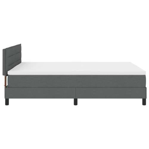 Box Spring Krevet s Madracem Tamno Siva 140x190 cm Tkanina Cijena