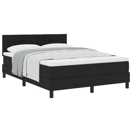 Box Spring Krevet s Madracem Crn 140x190 cm Tkanina Cijena