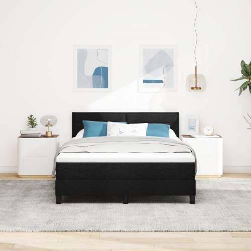 Box Spring Krevet s Madracem Crn 140x190 cm Tkanina Cijena