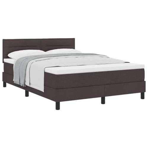 Box Spring Krevet s Madracem Tamnosmeđi 140x190 cm Tkanina Cijena