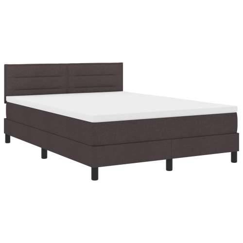Box Spring Krevet s Madracem Tamnosmeđi 140x190 cm Tkanina Cijena