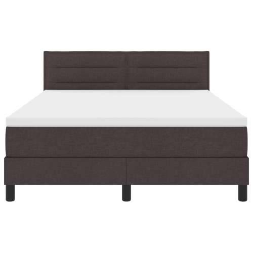 Box Spring Krevet s Madracem Tamnosmeđi 140x190 cm Tkanina Cijena