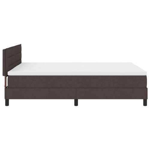 Box Spring Krevet s Madracem Tamnosmeđi 140x190 cm Tkanina Cijena