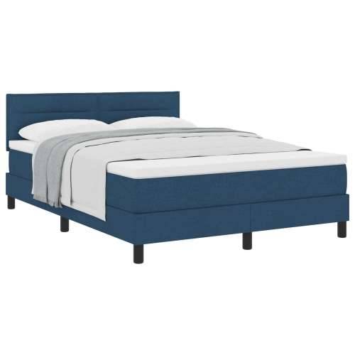 Box Spring Krevet s Madracem Plavi 140x190 cm Tkanina Cijena