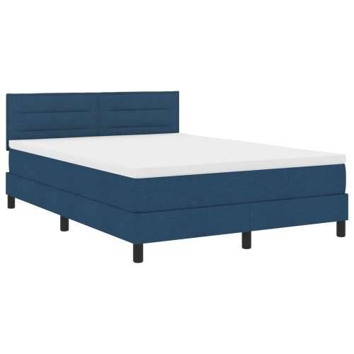 Box Spring Krevet s Madracem Plavi 140x190 cm Tkanina Cijena