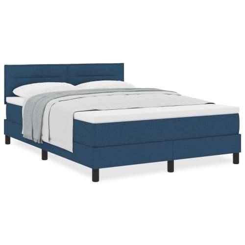 Box Spring Krevet s Madracem Plavi 140x190 cm Tkanina Cijena