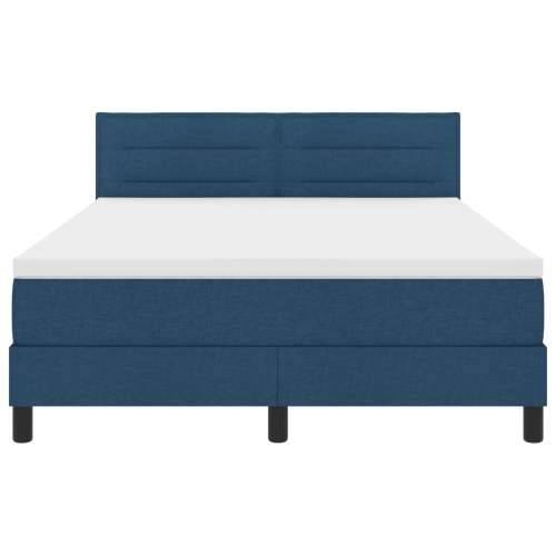 Box Spring Krevet s Madracem Plavi 140x190 cm Tkanina Cijena