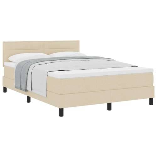 Krevet sa Box Springom s Madracem Bež 140x200 cm Tkanina Cijena