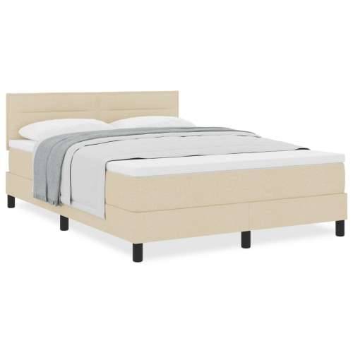 Krevet sa Box Springom s Madracem Bež 140x200 cm Tkanina Cijena