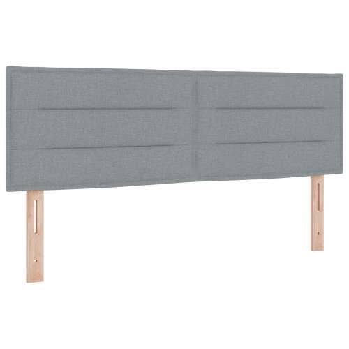 Box Spring Krevet s madracem Svijetlo siva 160x200 cm Tkanina Cijena