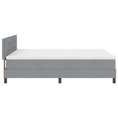 Box Spring Krevet s madracem Svijetlo siva 160x200 cm Tkanina Cijena