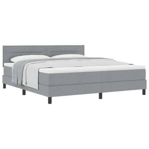Box Spring Krevet s Madracem Svijetlo Siva 180x200 cm Tkanina Cijena
