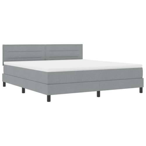Box Spring Krevet s Madracem Svijetlo Siva 180x200 cm Tkanina Cijena