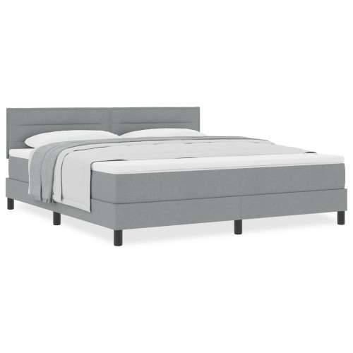 Box Spring Krevet s Madracem Svijetlo Siva 180x200 cm Tkanina Cijena