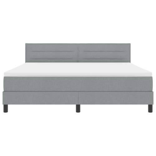 Box Spring Krevet s Madracem Svijetlo Siva 180x200 cm Tkanina Cijena