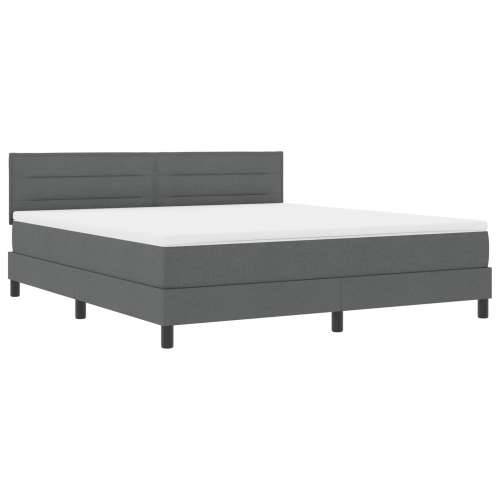 Box Spring Krevet s Madracem Tamnosiva 180x200 cm Tkanina Cijena