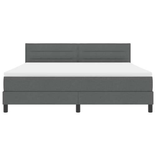 Box Spring Krevet s Madracem Tamnosiva 180x200 cm Tkanina Cijena